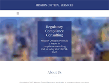 Tablet Screenshot of missioncriticalservices.com